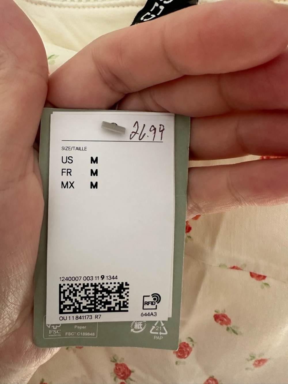 H&M Cream Slip Dress with Subtle Peach Tone - Picture 4 of 5